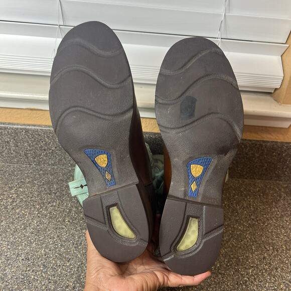 ARIAT Cobalt Brown Blue Leather Cowboy Boots #38823 Mens Size 10.5D Western Shoe - Picture 7 of 9